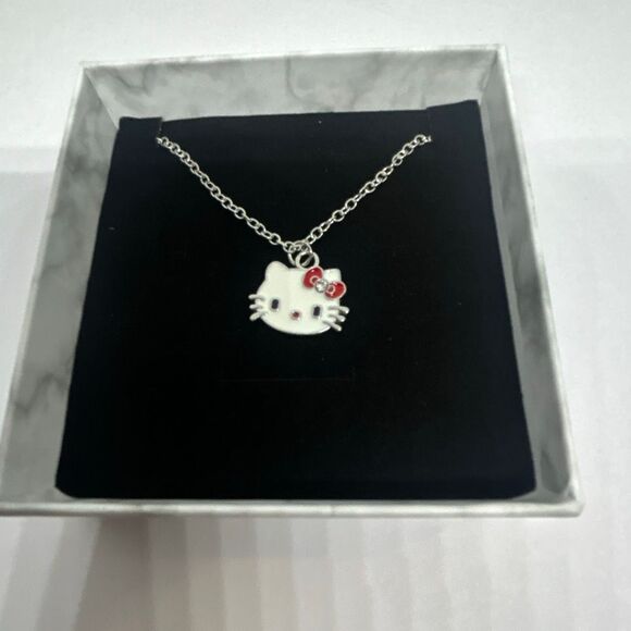 ❤️ Sanrio Hello Kitty Red Charm Bracelet & Necklace Set – Crystal Hearts & Gift - Picture 2 of 3